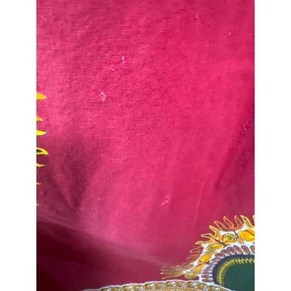 Rainbow Size Large African Smocked Top Maxi Dress Cotton Tribal Print - Picture 7 of 8